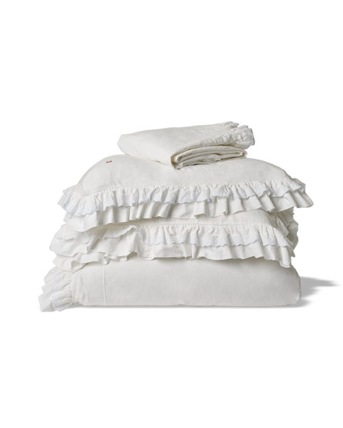 Merci - Embroidered Linen Bedding Set - 02 Oeillet