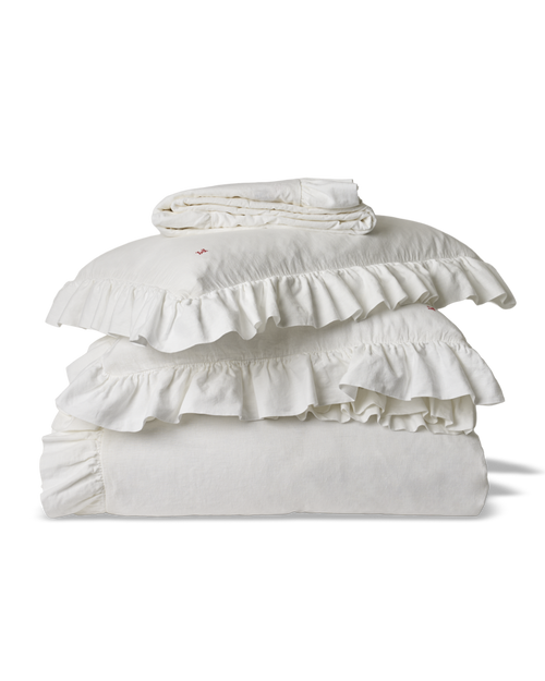 Merci - Embroidered Linen Bedding Set - 01 Ruché