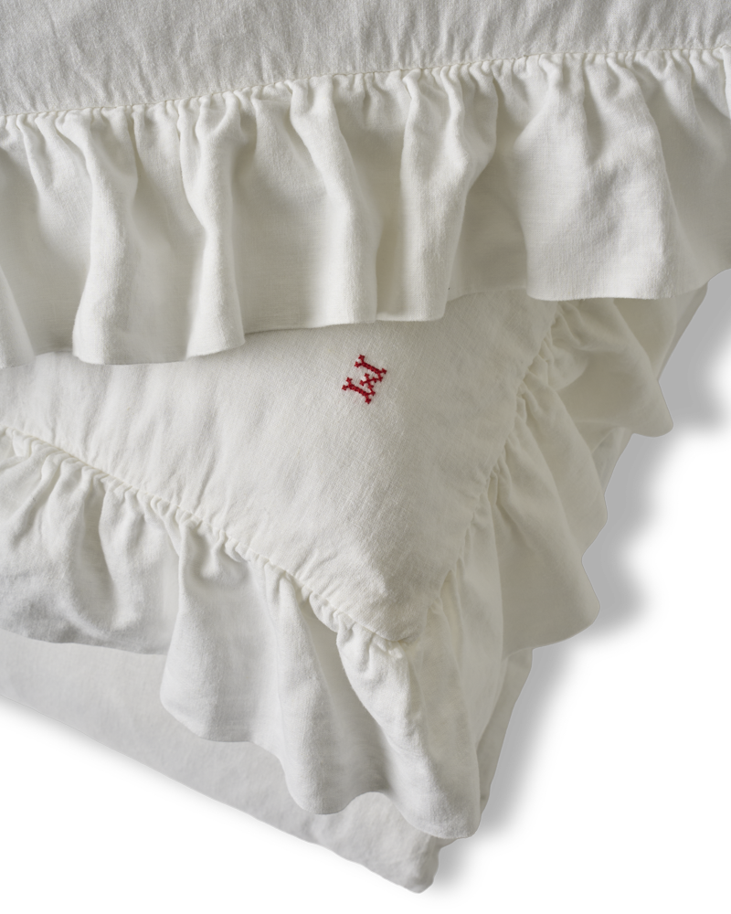 Merci - Embroidered Linen Bedding Set - 01 Ruché