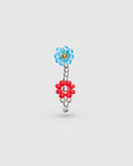Pura Utz - Boucles d'oreilles Mixed Flor - Bleu