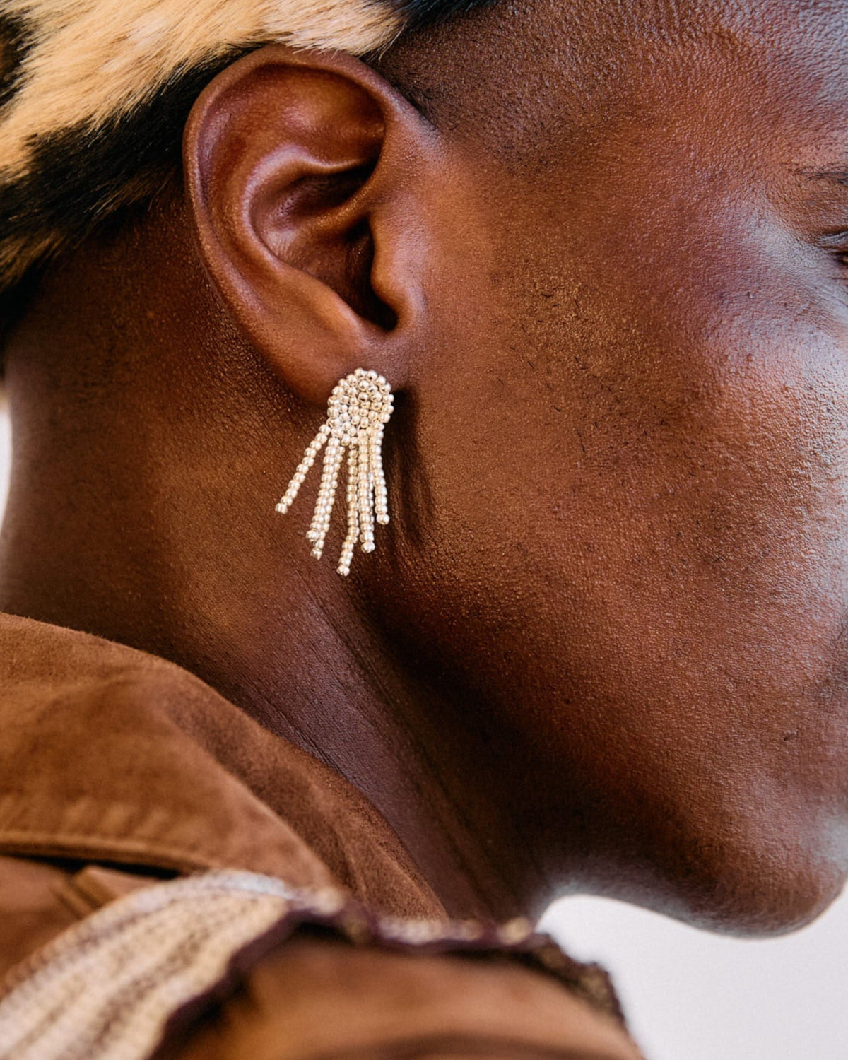 Pura Utz - Silver Tassel Earrings - Silver