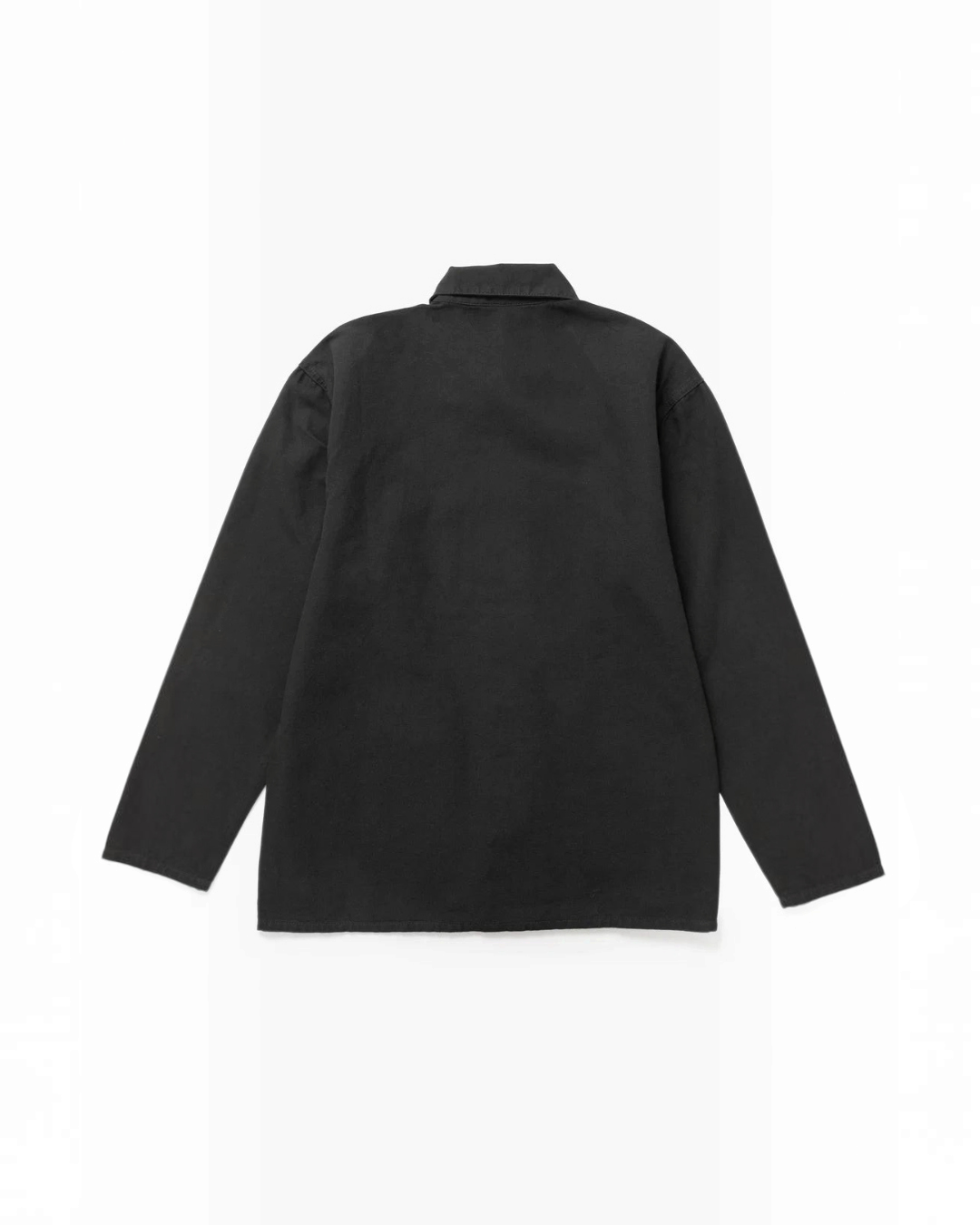 Veste de travail Merci Paris Service Works noire en toile de coton biologique épaisse, vue de dos