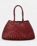 Bag Merci Paris Dragon Diffusion Santa Croce Big bag in hand-woven calfskin in burgundy color