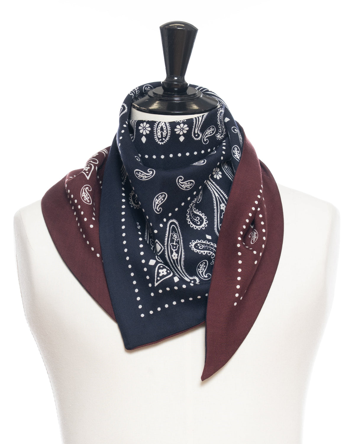 Destin - Foulard Triangle Bicolore - Rouge & Bleu
