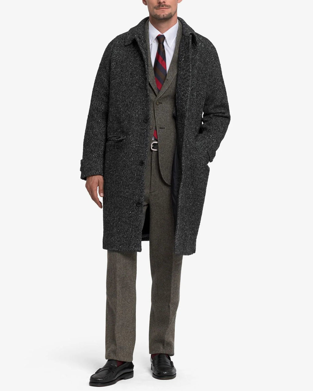 Sebago - Manteau Mohair Bingham - Gris Noir