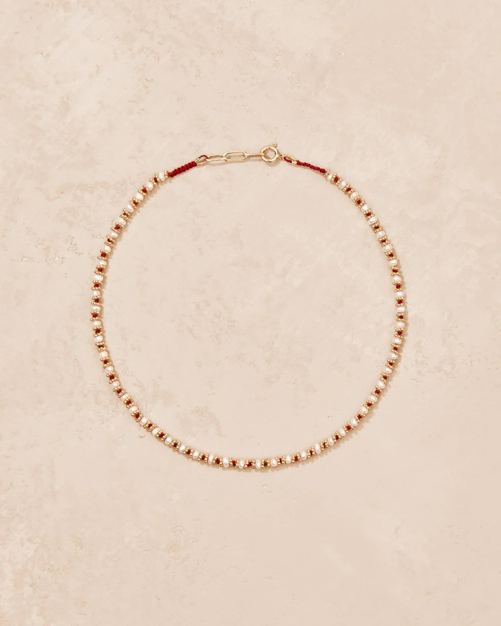 Tityaravy - Collier Kamala - Rouge Perles