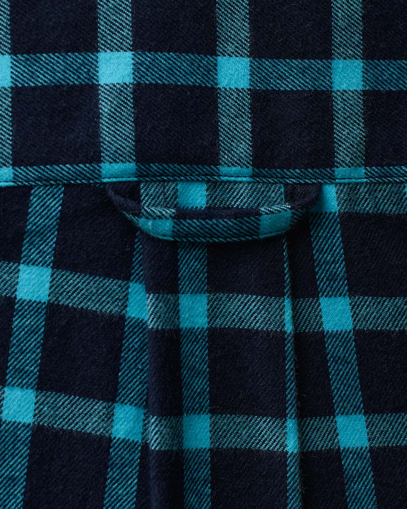 Au Vieux Campeur - Congés Payés - Chemise Elmer Flanelle - Marine & Turquoise