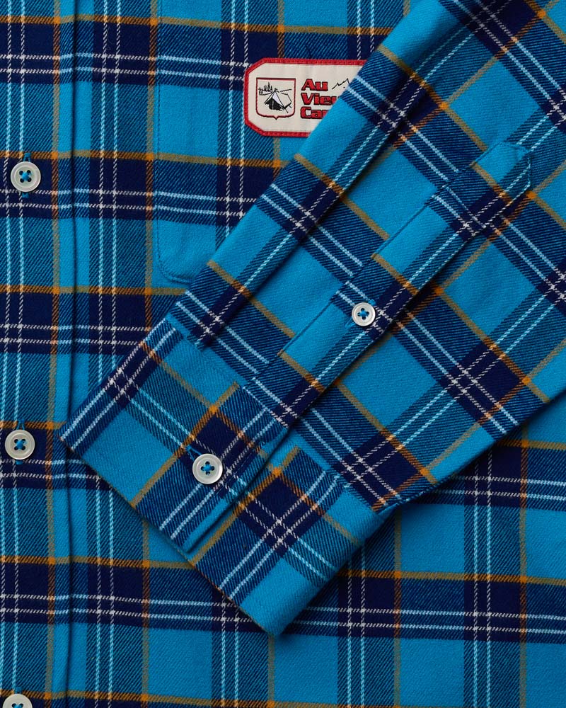 Au Vieux Campeur - Congés Payés - Chemise Elmer Flanelle - Marine & Bleu