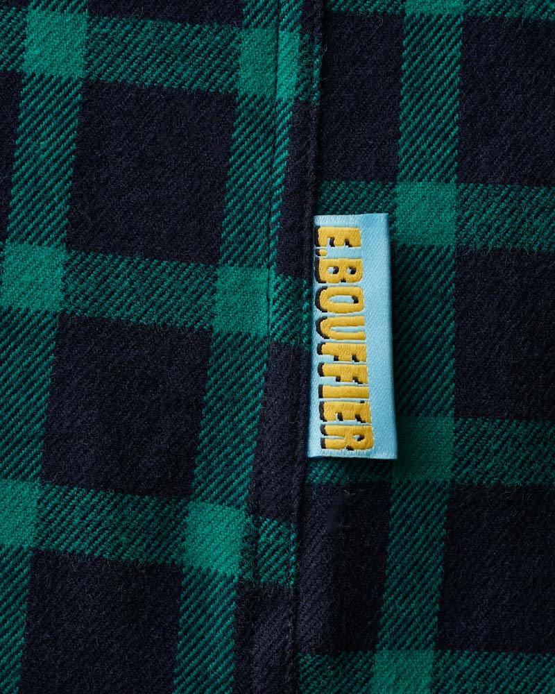 Au Vieux Campeur - Paid Holidays - Elmer Flannel Shirt - Navy & Water Green