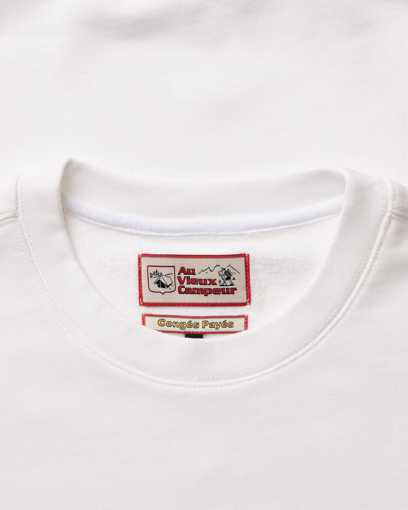 Au Vieux Campeur - Congés Payés - Sweat Infiniment Vieux - Blanc